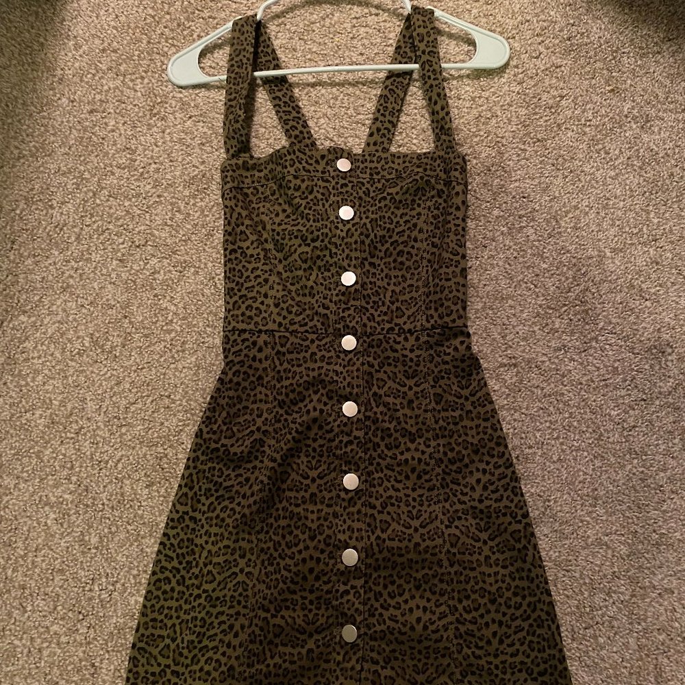 Emory Park Green Animal Print Dress (Small)